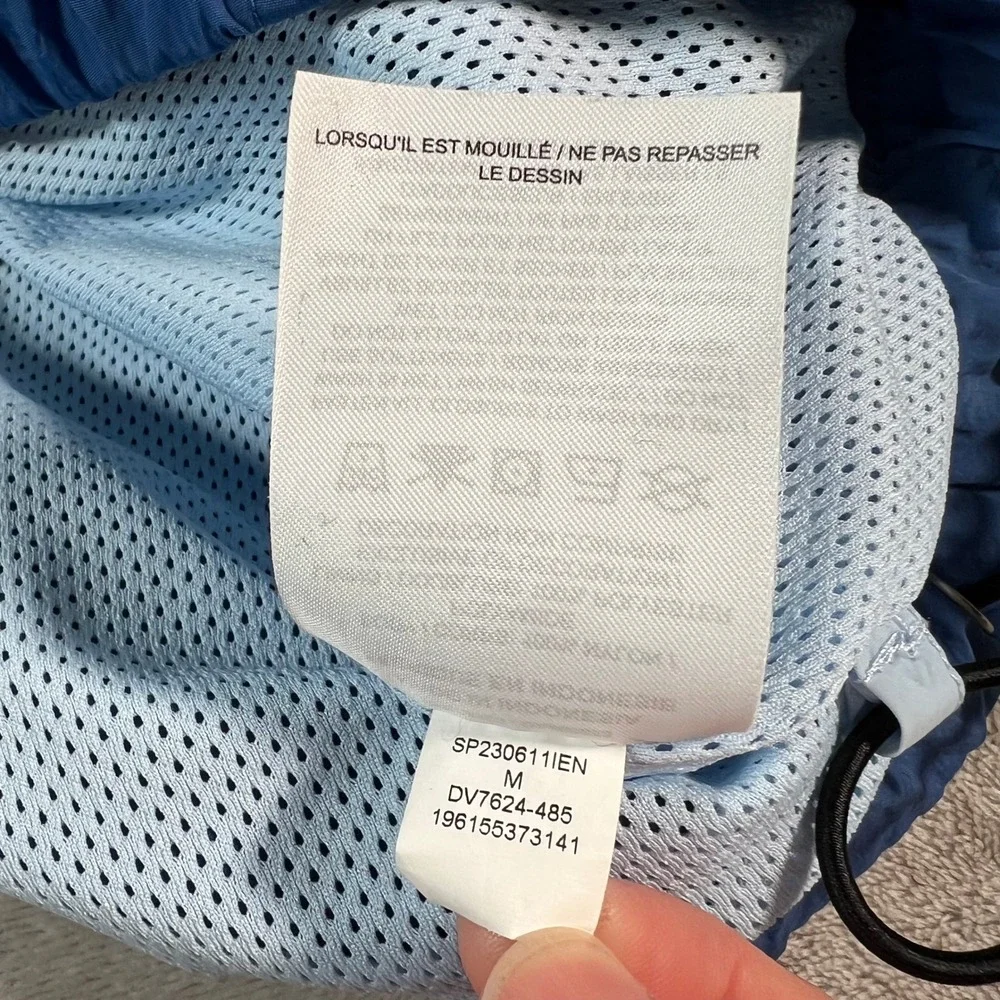 Jordan Flight Windbreaker Jacket Men's Size Medium Blue Full Zip Mesh Lined Rare